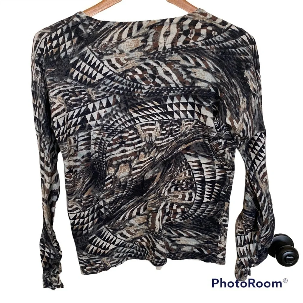 Renuar Lightweight Cotton Cardigan, Size Large - Picture 2 of 9